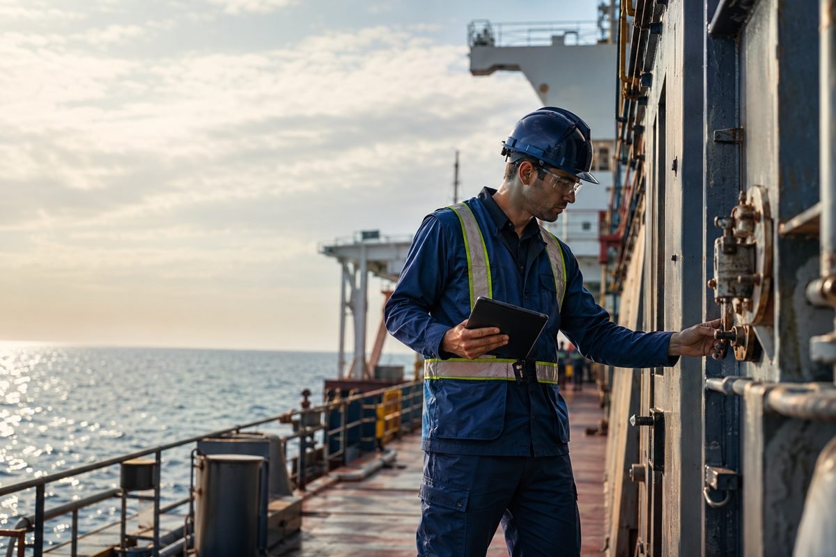 Fidere Marine Surveyor conducting technical inspection